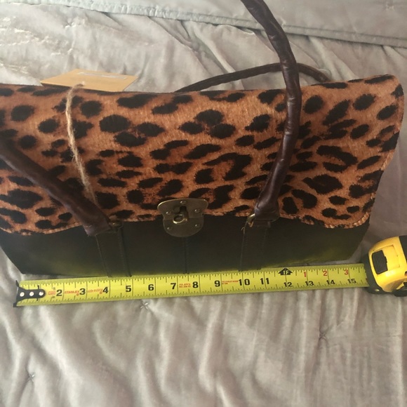 Patricia Nash Leopard Haircalf purse - Picture 12 of 13